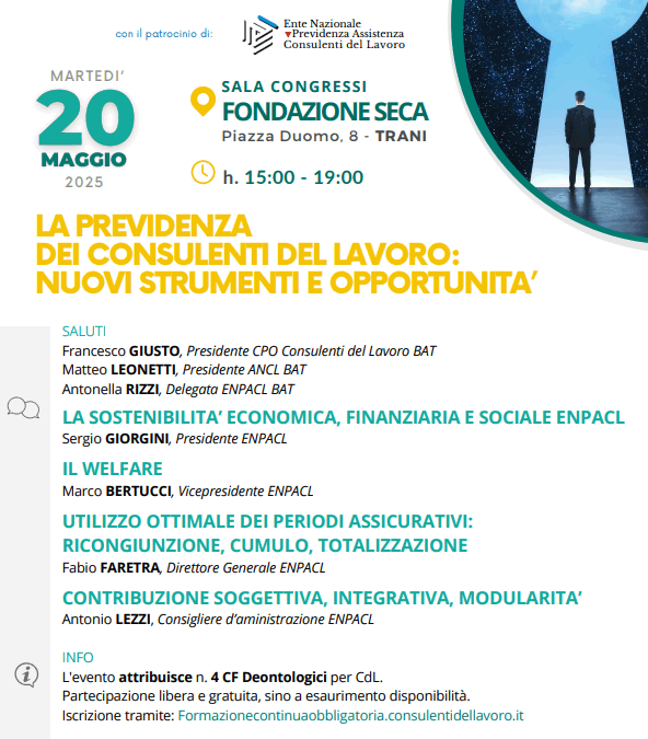 Previdenza dei Consulenti del Lavoro – Nuovi strumenti e opportunità